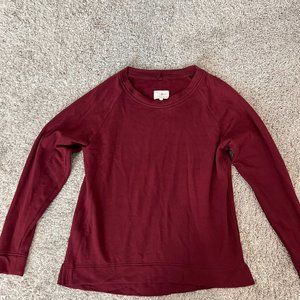 Lou & Grey Burgundy Sweatshirt & Sweatpants Size Small